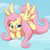 Size: 1300x1300 | Tagged: safe, artist:kamirah, fluttershy, pegasus, pony, g4, cloud, cute, daaaaaaaaaaaw, female, flying, mare, shyabetes, signature, sky, smiling, solo, spread wings, wings