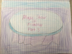 Size: 3264x2448 | Tagged: safe, artist:dupontsimon, fanfic:magic show of friendship, equestria girls, g4, fanfic art, high res, lined paper, title card