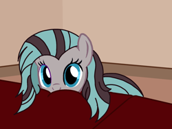 Size: 1500x1125 | Tagged: safe, artist:foxyfell1337, marine sandwich, pony, g4, base used, bed, behaving like a cat, female, looking at you, mare, solo
