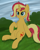 Size: 1793x2214 | Tagged: safe, artist:nyrikiri, derpibooru exclusive, sunset shimmer, pony, unicorn, g4, featureless crotch, female, grass, mare, sitting, sky, solo