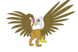 Size: 3057x2048 | Tagged: safe, alternate version, artist:mfg637, derpibooru exclusive, gilda, griffon, g4, .svg available, butt, gildonk, high res, looking at you, plot, simple background, solo, svg, transparent background, vector