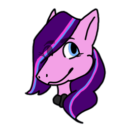 Size: 487x487 | Tagged: safe, earth pony, pony, artist, blue eyes, icon, pink, purple hair, rating, simple background, solo, transparent background