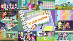 Size: 1280x721 | Tagged: safe, editor:quoterific, applejack, fluttershy, pinkie pie, rainbow dash, rarity, sci-twi, sunset shimmer, twilight sparkle, human, equestria girls, g4, my little pony equestria girls: better together, the finals countdown
