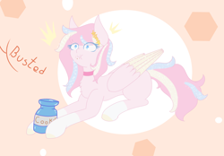 Size: 1716x1196 | Tagged: safe, pegasus, pony, caught, cookie thief, cute, female, solo