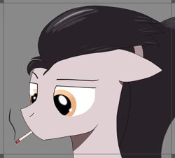 Size: 1590x1436 | Tagged: safe, artist:raritymylove, derpibooru exclusive, oc, oc only, cigarette, male, ponytail, solo, stallion