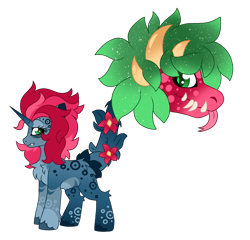 Size: 6256x6000 | Tagged: safe, artist:crazylooncrest, artist:crazysketch101, oc, oc only, oc:collet florenza, original species, plant pony, pony, unicorn, plant, simple background, solo, transparent background