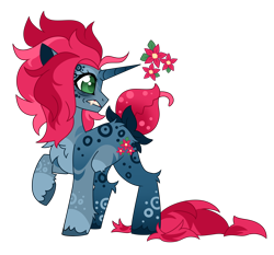 Size: 5616x5224 | Tagged: safe, artist:crazylooncrest, artist:crazysketch101, oc, oc only, oc:collet florenza, original species, plant pony, pony, unicorn, plant, simple background, solo, transparent background