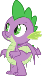 Size: 402x721 | Tagged: safe, edit, edited screencap, editor:pascalmulokozi2, screencap, spike, dragon, g4, season 8, background removed, not a vector, simple background, solo, transparent background, winged spike, wings