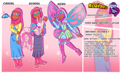 Size: 1035x624 | Tagged: safe, artist:geluatekurama, fluttershy, butterfly, human, equestria girls, g4, crystal guardian, female, hijab, human coloration, islam, my hero academia, solo