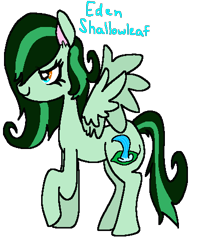 Size: 413x500 | Tagged: safe, artist:xxannabethxx, oc, oc only, oc:eden shallowleaf, pegasus, pony, pegasus oc, side view, simple background, solo, transparent background, wings