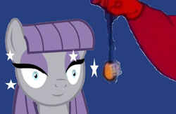 Size: 536x350 | Tagged: safe, artist:movieliker236, edit, edited screencap, screencap, maud pie, human, g4, female, ghost clown, harry the hypnotist, hypnosis, hypnotized, inverted mouth, pinpoint eyes, scooby-doo!, simple background