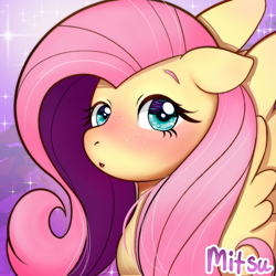 Size: 800x800 | Tagged: safe, artist:mitsukashifa, fluttershy, pegasus, pony, g4, blushing, female, mare, solo