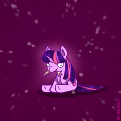 Size: 1000x1000 | Tagged: safe, artist:qweakster, twilight sparkle, pony, unicorn, g4, eating, female, hay, herbivore, horses doing horse things, unicorn twilight