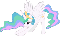 Size: 6000x3614 | Tagged: safe, artist:firlin123, princess celestia, alicorn, pony, g4, female, iwtcird, mare, meme, no neck, scrunchy face, simple background, solo, spread wings, stretching, transparent background, vector, wings