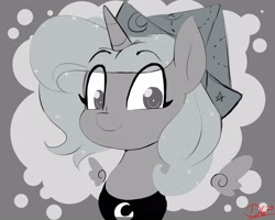 Size: 3000x2400 | Tagged: safe, artist:thelunarmoon, princess luna, alicorn, pony, moonstuck, g4, cartographer's cap, female, filly, floating wings, grayscale, hat, high res, monochrome, solo, wings, woona, younger