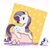 Size: 2048x2048 | Tagged: safe, artist:haibiscuits, rarity, pony, unicorn, g4, female, high res, lying down, mare, passepartout, prone, solo, toy interpretation, turned head