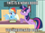 Size: 817x600 | Tagged: safe, edit, edited screencap, editor:twi clown, screencap, rainbow dash, twilight sparkle, pegasus, pony, unicorn, g4, my little pony: friendship is magic, read it and weep, bed, book, caption, duo, female, image macro, mare, rainbow dumb, text, twibitch sparkle, unicorn twilight