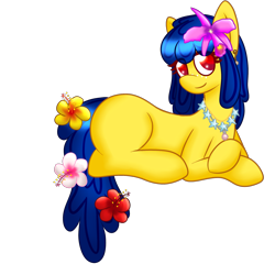 Size: 1280x1280 | Tagged: safe, artist:ask-ponyvenezuela, oc, oc only, oc:venezuela, pony, flower, flower in hair, nation ponies, ponified, simple background, solo, transparent background, venezuela