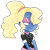 Size: 1753x1753 | Tagged: safe, artist:lavender-doodles, oc, oc only, oc:azure/sapphire, human, equestria girls, g4, clothes, crossdressing, eyeshadow, femboy, makeup, male, ponytail, poodle skirt, rockabilly, simple background, skirt, solo, transparent background, wig