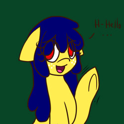 Size: 1000x1000 | Tagged: safe, artist:ask-ponyvenezuela, oc, oc only, oc:venezuela, pony, green background, nation ponies, ponified, simple background, solo, venezuela