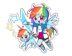 Size: 1046x811 | Tagged: safe, artist:rainn__1026, rainbow dash, human, pegasus, pony, equestria girls, g4, haycartes' method, simple background, solo, white background