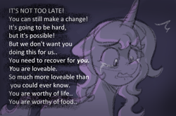 Size: 1060x700 | Tagged: safe, anonymous artist, izzy moonbow, pony, unicorn, series:anorexic sunny, g5, anorexia, crying, female, mare, offscreen character, solo