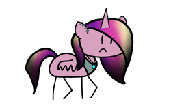 Size: 1924x1265 | Tagged: safe, artist:mystery shore, idw, princess cadance, alicorn, pony, g4, reflections, spoiler:comic, armor, ear piercing, earring, evil cadance, evil counterpart, female, gradient mane, in a nutshell, in a nutshell but mirror version, jewelry, mare, mirror universe, peytral, piercing, regalia, simple background, solo, stick pony, transparent background