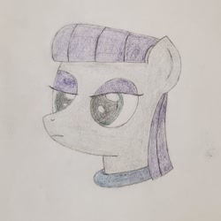 Size: 2210x2210 | Tagged: safe, artist:ceffyl-dŵr, maud pie, earth pony, pony, g4, high res, solo, traditional art