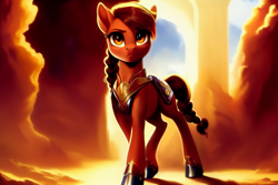 Size: 2304x1536 | Tagged: safe, ai assisted, ai content, generator:pony soup v2, generator:stable diffusion, prompter:siber, oc, oc only, oc:honour bound, earth pony, pony, fanfic:everyday life with guardsmares, armor, female, guardsmare, mare, royal guard, solo