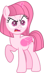 Size: 631x1042 | Tagged: safe, artist:fcrestnymph, artist:muhammad yunus, oc, oc only, oc:annisa trihapsari, alicorn, earth pony, pony, angry, base used, female, furious, magic, mare, medibang paint, open mouth, simple background, solo, transparent background