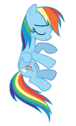 Size: 3805x6280 | Tagged: safe, alternate version, artist:gypsykumquat, rainbow dash, pegasus, pony, g4, .svg available, absurd resolution, female, lying down, mare, peaceful, show accurate, simple background, smiling, solo, transparent background, vector