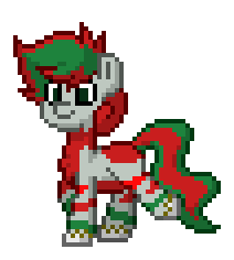 Size: 212x236 | Tagged: safe, oc, oc only, oc:solar crimson, earth pony, pony, pony town, adult blank flank, animated, blank flank, gif, male, multicolored hair, simple background, solo, stallion, transparent background, trotting