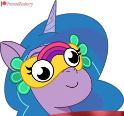 Size: 4298x4000 | Tagged: safe, artist:frownfactory, izzy moonbow, pony, unicorn, g5, my little pony: tell your tale, secret ad-mare-er, spoiler:g5, spoiler:my little pony: tell your tale, spoiler:tyts01e44, blanket, horn, simple background, sleep mask, sleeping, smiling, solo, transparent background, vector