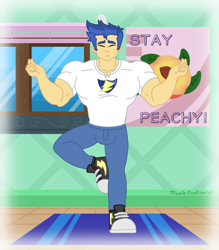 Size: 3500x4000 | Tagged: safe, alternate version, artist:musclecreationist, flash sentry, human, equestria girls, g4, converse, eyes closed, flex sentry, high res, male, multiple variants, muscles, muscular male, shoes, solo, standing, standing on one leg, yoga