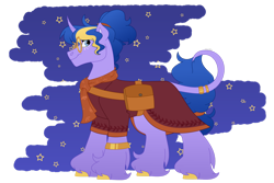 Size: 1280x854 | Tagged: safe, artist:itstechtock, oc, oc only, pony, unicorn, bag, clothes, glasses, horn, saddle bag, simple background, solo, transparent background, unicorn oc, unshorn fetlocks