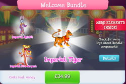 Size: 1281x857 | Tagged: safe, gameloft, joshua magma, big cat, earth pony, pony, rabbit, serpent, tiger, anthro, g4, my little pony: magic princess, animal, beard, bundle, clothes, cloven hooves, collection, costs real money, english, facial hair, fire beard, fire hair, fire moustache, fire serpent, group, hat, male, mobile game, numbers, text, unnamed character, unnamed rabbit
