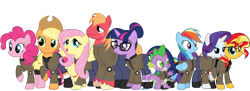 Size: 4096x1484 | Tagged: safe, artist:edy_january, edit, vector edit, applejack, big macintosh, fluttershy, pinkie pie, rainbow dash, rarity, sci-twi, spike, sunset shimmer, twilight sparkle, dragon, earth pony, pegasus, pony, unicorn, g4, austin, boots, california, chicago, clothes, cold war, female, girls und panzer, group, jacket, london, long pants, male, mane seven, mane six, mare, marine, marines, military, military pony, military uniform, moscow, new york, pants, ponified, russia, saunders, shirt, shoes, short pants, simple background, soldier, soldier pony, soldiers, stallion, stockings, t-shirt, texas, thigh highs, transparent background, uniform, united kingdom, united states, vector, washington, world war ii