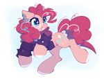 Size: 2100x1600 | Tagged: safe, artist:mirtash, pinkie pie, earth pony, pony, clothes, female, glasses, mare, shirt, smiling, solo