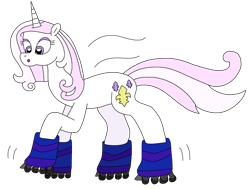 Size: 2749x2079 | Tagged: safe, artist:supahdonarudo, fleur-de-lis, pony, unicorn, series:fleurbuary, g4, high res, simple background, skates, solo, transparent background