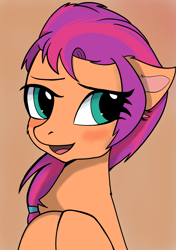 Size: 2039x2894 | Tagged: safe, artist:tempestshine, sunny starscout, earth pony, pony, g5, blushing, cute, female, high res, solo