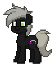 Size: 196x236 | Tagged: safe, oc, oc only, oc:james, earth pony, pony, pony town, animated, cutie mark, earth pony oc, gif, green eyes, grey hair, headphones, male, pixel art, simple background, solo, transparent background