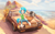 Size: 3429x2111 | Tagged: safe, artist:foxpit, applejack, dj pon-3, octavia melody, vinyl scratch, pony, unicorn, g4, beach, buick, car, clothes, food, high res, ocean, pizza, vehicle, water