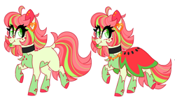 Size: 6155x3504 | Tagged: safe, artist:crazysketch101, oc, oc only, oc:melloni, earth pony, pony, simple background, solo, tongue out, white background