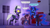 Size: 3840x2160 | Tagged: safe, artist:moonatik, nightmare moon, oc, oc:platinum shadow, oc:pocarona, alicorn, bat pony, pegasus, pony, new lunar millennium, g4, alternate timeline, armor, armored pony, bat pony oc, commission, dialogue, helmet, high res, mind control, nightmare takeover timeline, pegasus oc, peytral, toolbox, wing hole, wings