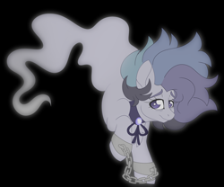 Size: 6048x5032 | Tagged: safe, artist:crazysketch101, oc, oc only, earth pony, ghost, pony, undead, black background, chains, glowing, simple background, solo, transparent