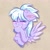 Size: 1280x1280 | Tagged: safe, artist:galaxy swirl, cloudchaser, pegasus, pony, blushing, bust, covering mouth, cute, cutechaser, ear fluff, eyes closed, female, floppy ears, grin, mare, raised hoof, smiling, solo, spread wings, textured background, three quarter view, unshorn fetlocks, wings