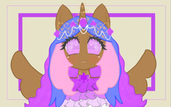 Size: 1024x639 | Tagged: safe, artist:xlavenderbloomx, oc, oc only, alicorn, pony, alicorn oc, bust, clothes, eyelashes, female, horn, mare, smiling, wings