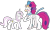 Size: 3083x1873 | Tagged: safe, artist:supahdonarudo, fleur-de-lis, queen novo, classical hippogriff, hippogriff, pony, unicorn, series:fleurbuary, g4, my little pony: the movie, blushing, chest fluff, female, hand on chest, high res, mare, scrunchy face, simple background, talking, transparent background