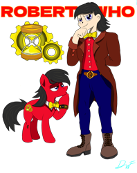 Size: 2248x2840 | Tagged: safe, artist:holdenwolfart, oc, oc only, oc:robert who, earth pony, human, pony, high res, humanized, male, simple background, transparent background