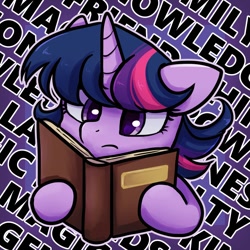 Size: 1000x1000 | Tagged: safe, artist:brella, twilight sparkle, pony, g4, book, reading, solo